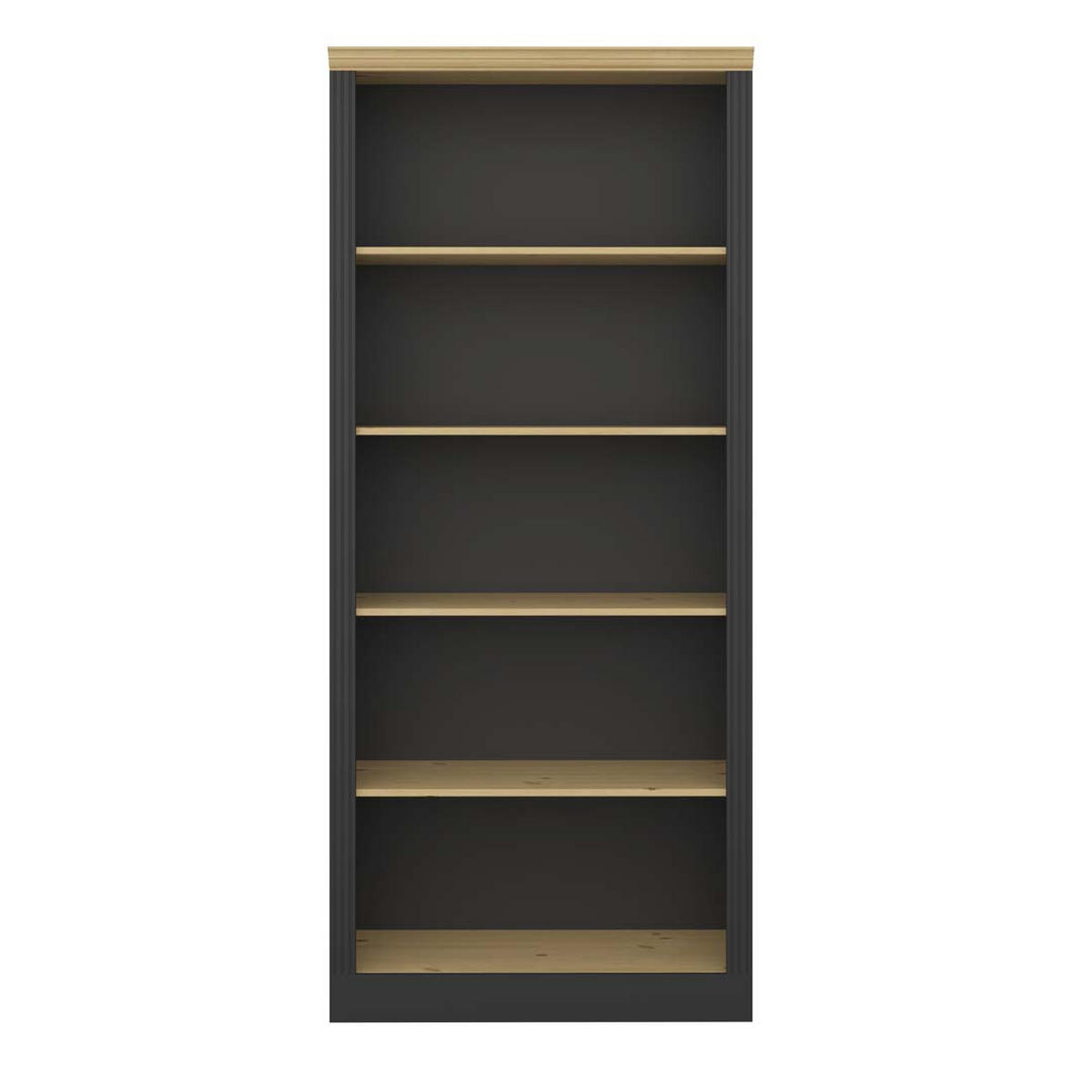 REGAL kaffefarben - Anthrazit, Holz (82/189/37cm) - ebuy24