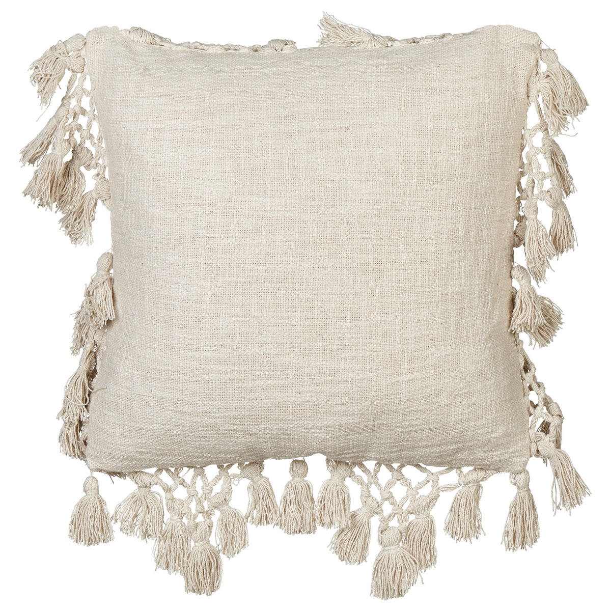 DEKOKISSEN 2er-Set Beige 45/45 cm Olearia - Beige, Naturmaterialien (45/45cm) - Beliani