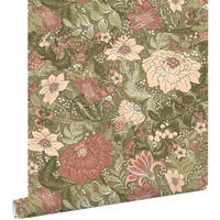 TAPETE Blumenmuster 50 x 900 cm - Grün, Papier (50/900cm) - ESTAhome