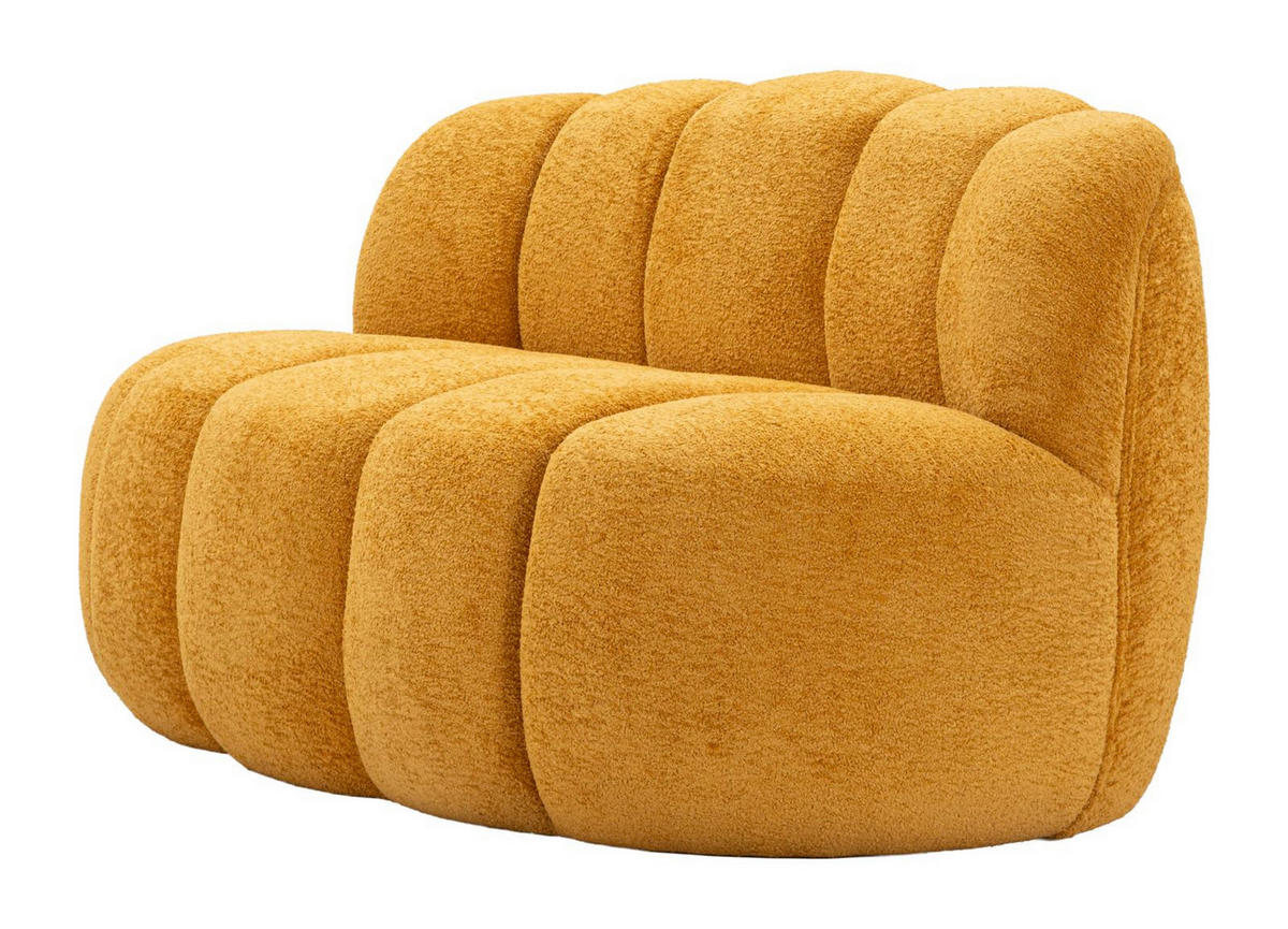 3-SITZER Sofa gepolstert Ball - Gelb - Gelb, Holzwerkstoff/Kunststoff (145/69/80cm) - Pasmara