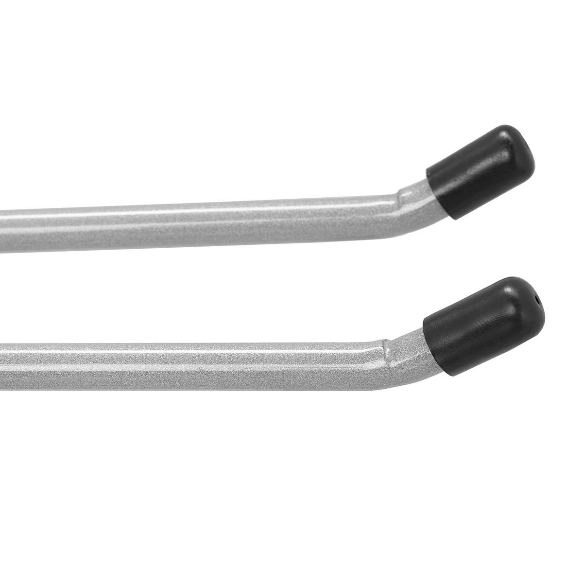 WANDHAKEN - Silberfarben, Kunststoff/Metall (9/7.5/24cm) - Relaxdays