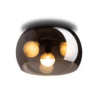 DECKENLEUCHTE AMANDA Matt schwarz Rauchglas 45 W - Schwarz, Glas (40/40/23cm) - Rendl