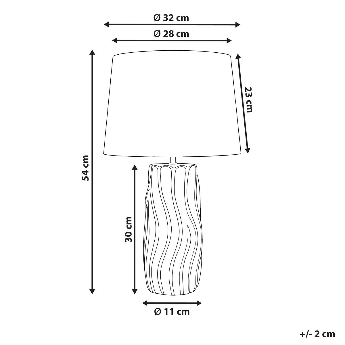 TISCHLAMPE Keramik Weiß Patuca - Goldfarben/Weiß, Keramik (32/32/54cm) - Beliani