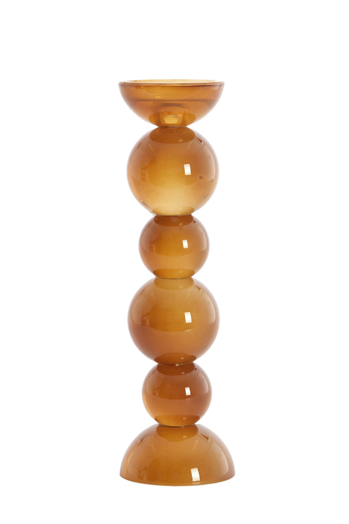 KERZENSTÄNDER Itinga - Braun - 9.5/9.5/34 cm - Braun, Glas (9.5/34/9.5cm) - Light & Living