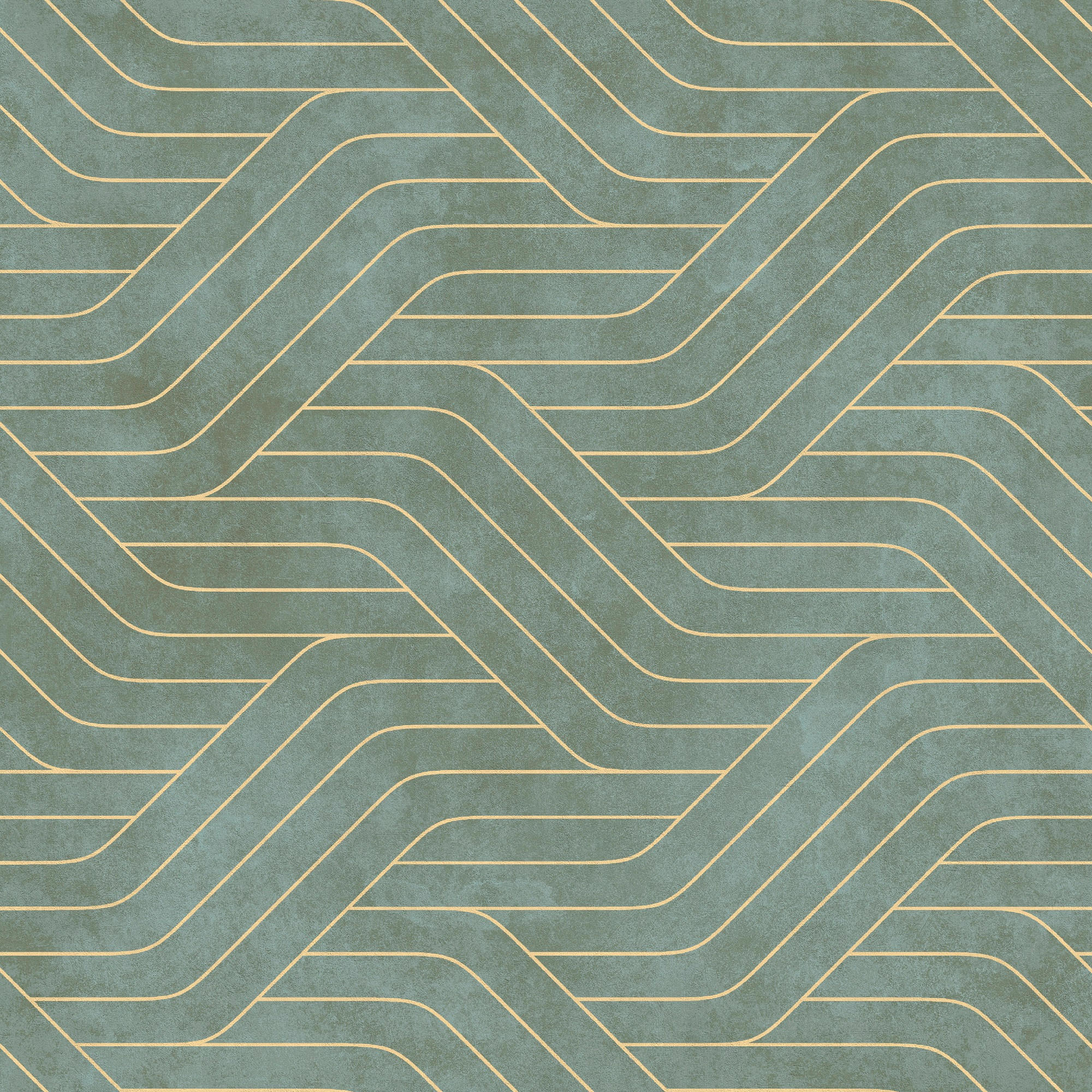 VLIESTAPETE - Danea Jade/Gold - Blau, Papier/Kunststoff (53/1000cm) - Superfresco Easy