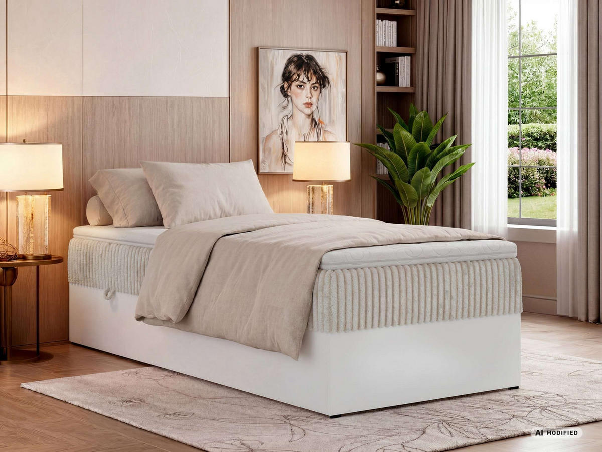 AMERICKÁ POSTEĽ TRAVIT ZERO 90 90/200 - Béžová Manšester - Topper T25 - H4 (tvrdý) - čierna/béžová, textil/plast (90/200cm) - MKS
