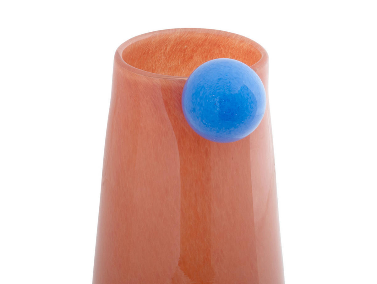VASE Bolita 15/15/25 cm - Orange, Glas (15/25cm) - Present Time