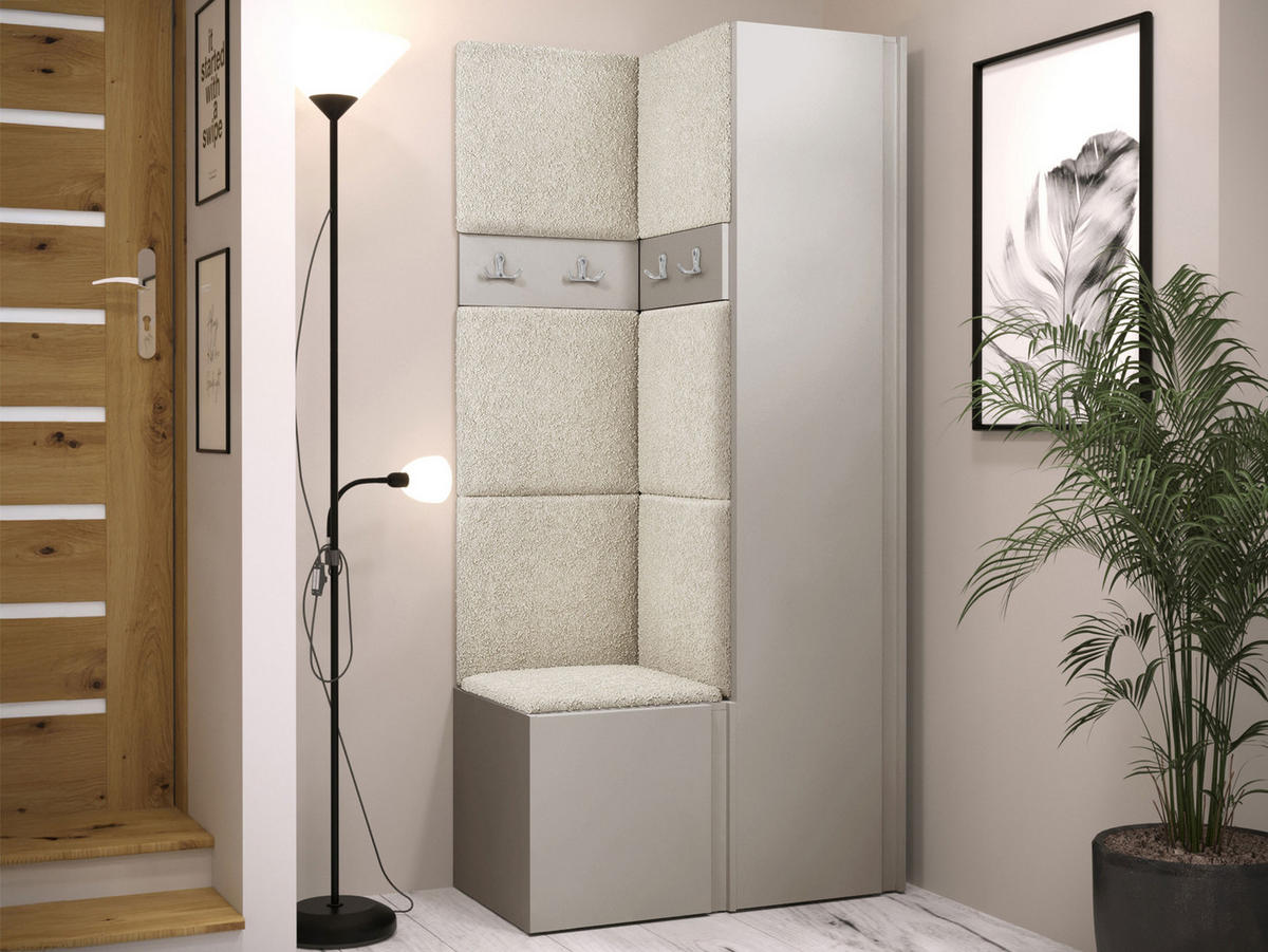 GARDEROBEN-SET Orion XXIV - Kaschmir/Creme, Holzwerkstoff/Kunststoff (82/186/46cm) - MIRJAN24