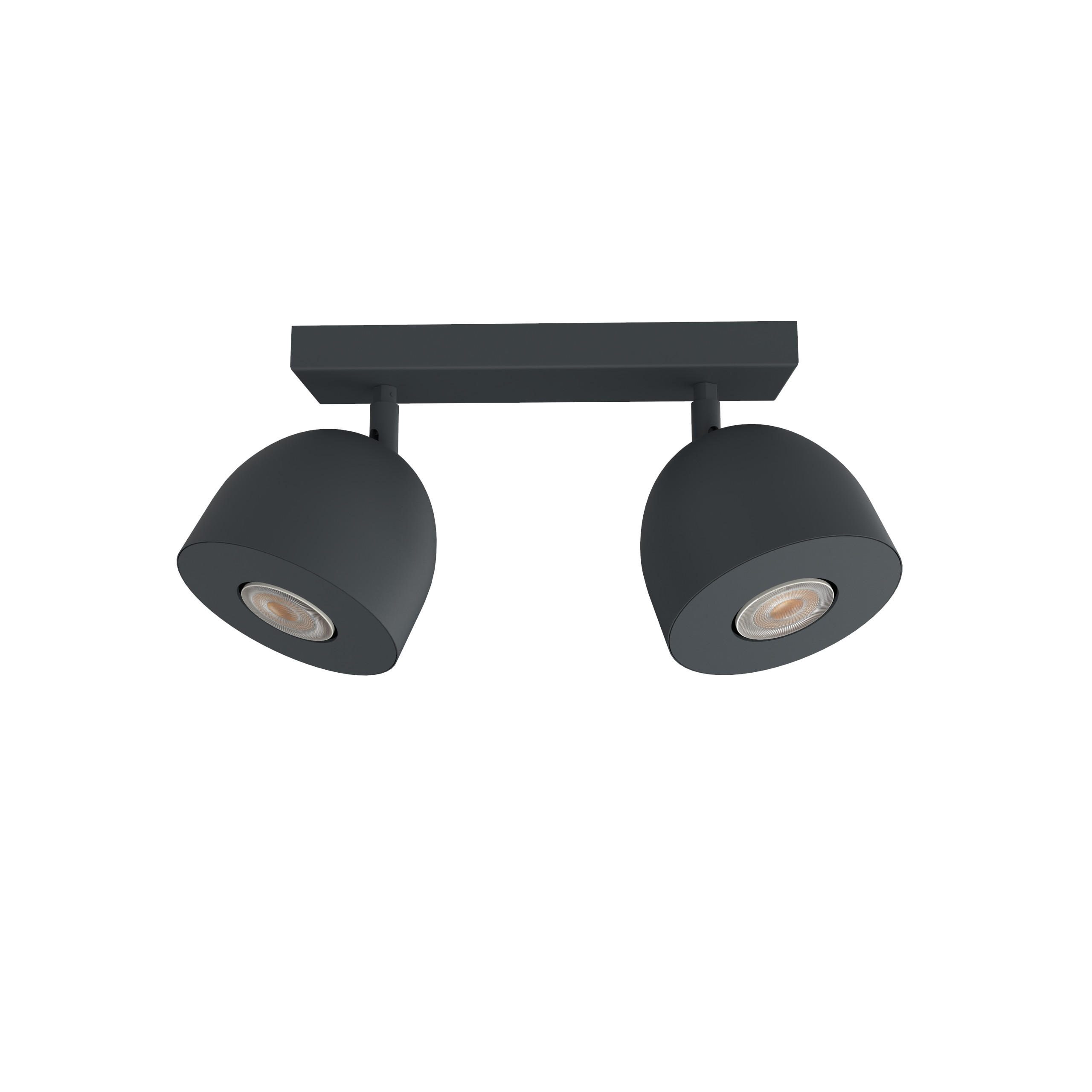 DECKENLEUCHTE Campanella X2 - Anthrazit, Metall (6.5/27/18cm) - Lumicom