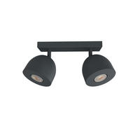DECKENLEUCHTE Campanella X2 - Anthrazit, Metall (6.5/27/18cm) - Lumicom