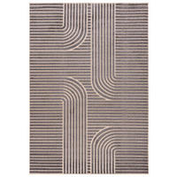 MATTA grå geometrisk - 200 x 300 cm - Cremefärgad/Grå, Textil (200/300cm) - Mazovia