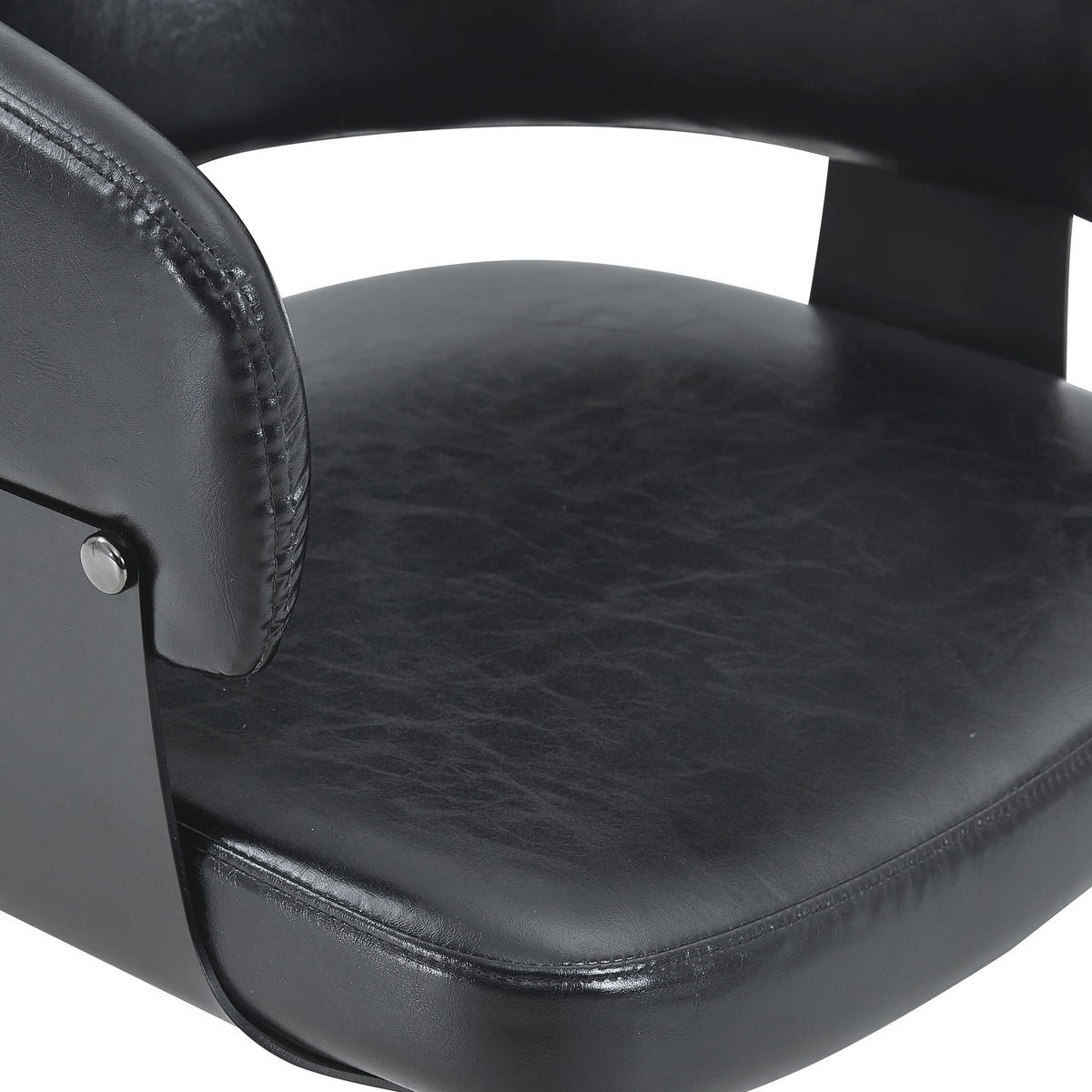 ESSZIMMERSTUHL PANG-B7N4X2 2er-Set Schwarz - Schwarz, Fell/Metall (48/77.3/46.5cm) - PANGIVO