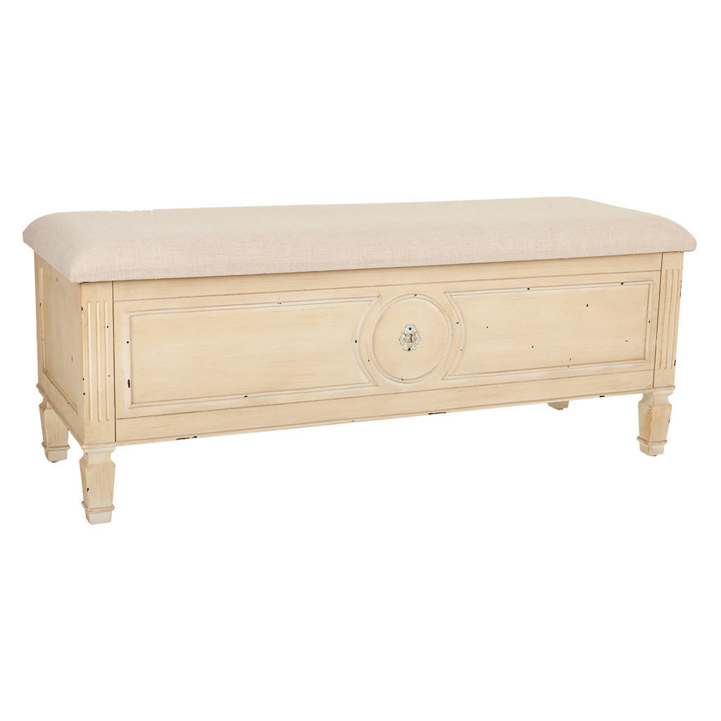 BANK aus Holz 120x43x48 cm - Beige, Holz (120/48/43cm) - Wanderlust