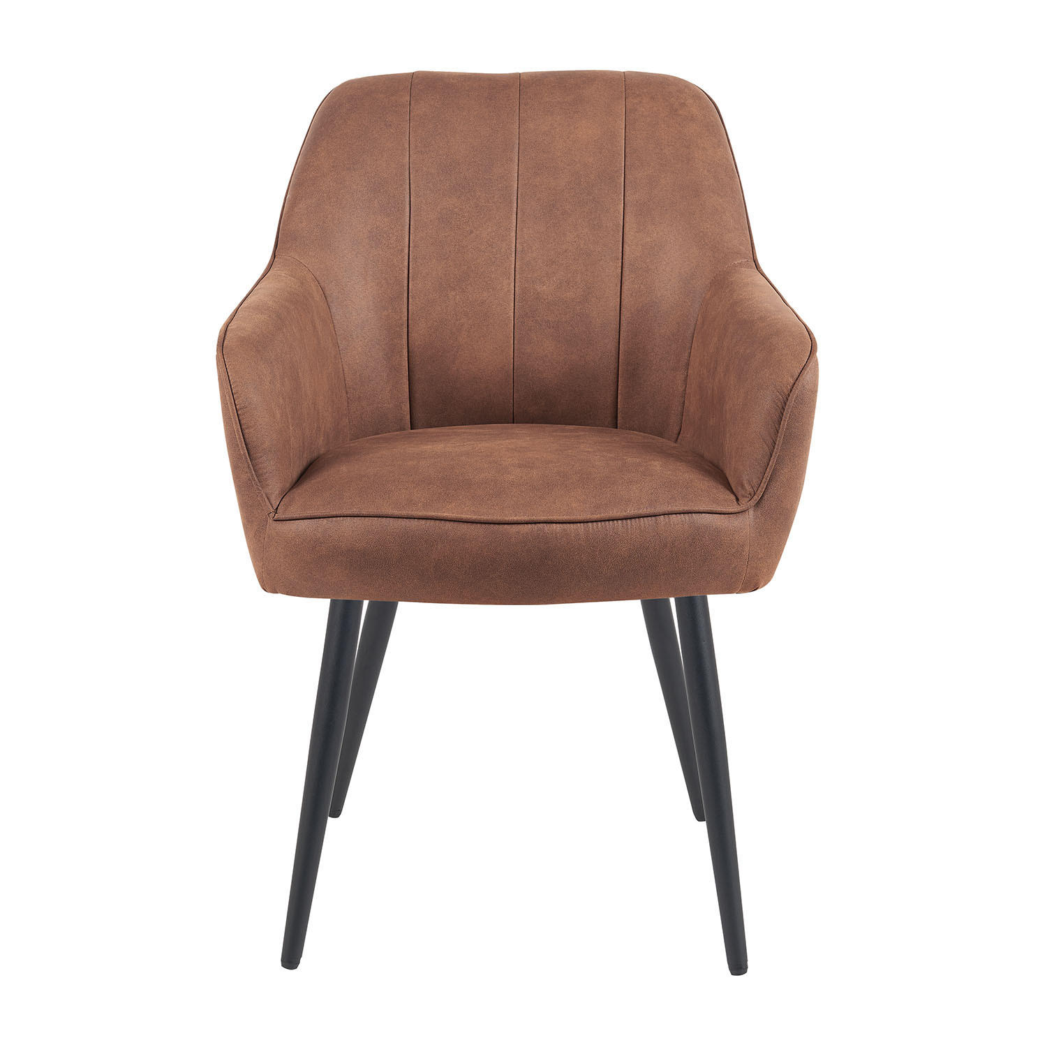 ESSZIMMERSTUHL Mika-Pia - Schwarz/Braun, Textil/Metall (60/87/65cm) - DUBI Möbel