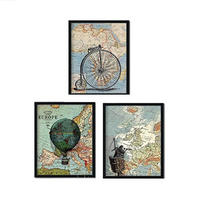 POSTER Set Mit 3 Reisen Um Die Welt A4 Rahmenlos - Klar, Papier (29.7/5/21cm) - Nacnic