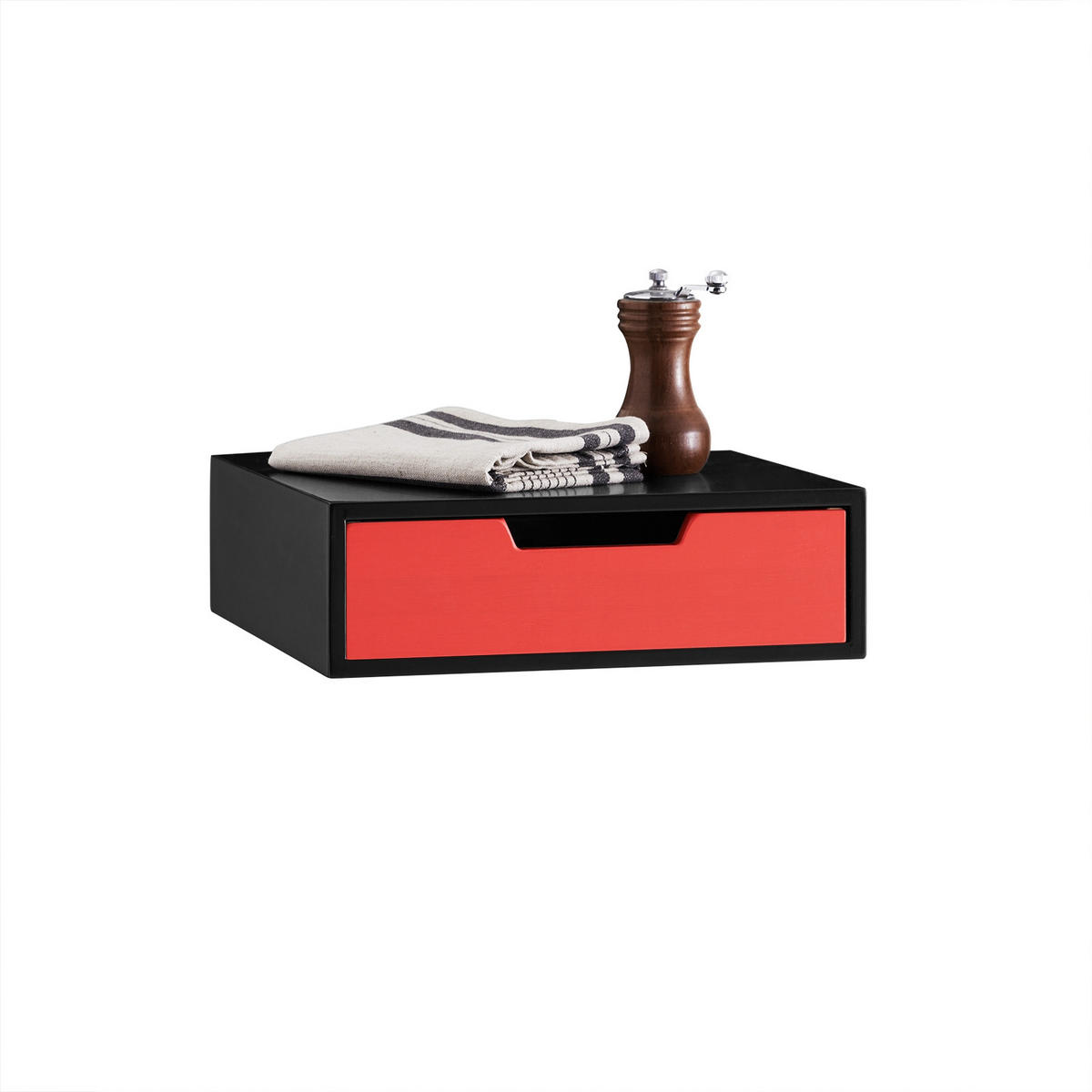 KAFFEE-KAPSELSTÄNDER Schwarz-Rot - Schwarz, Holz/Holzwerkstoff (30/9/31cm) - SoBuy