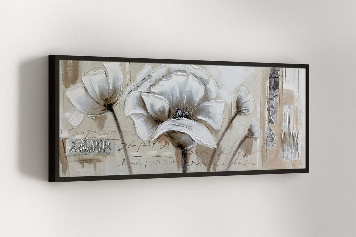 ÖLGEMÄLDE 150/50 cm - Beige, Holz/Textil (2/50cm) - KUNSTLOFT