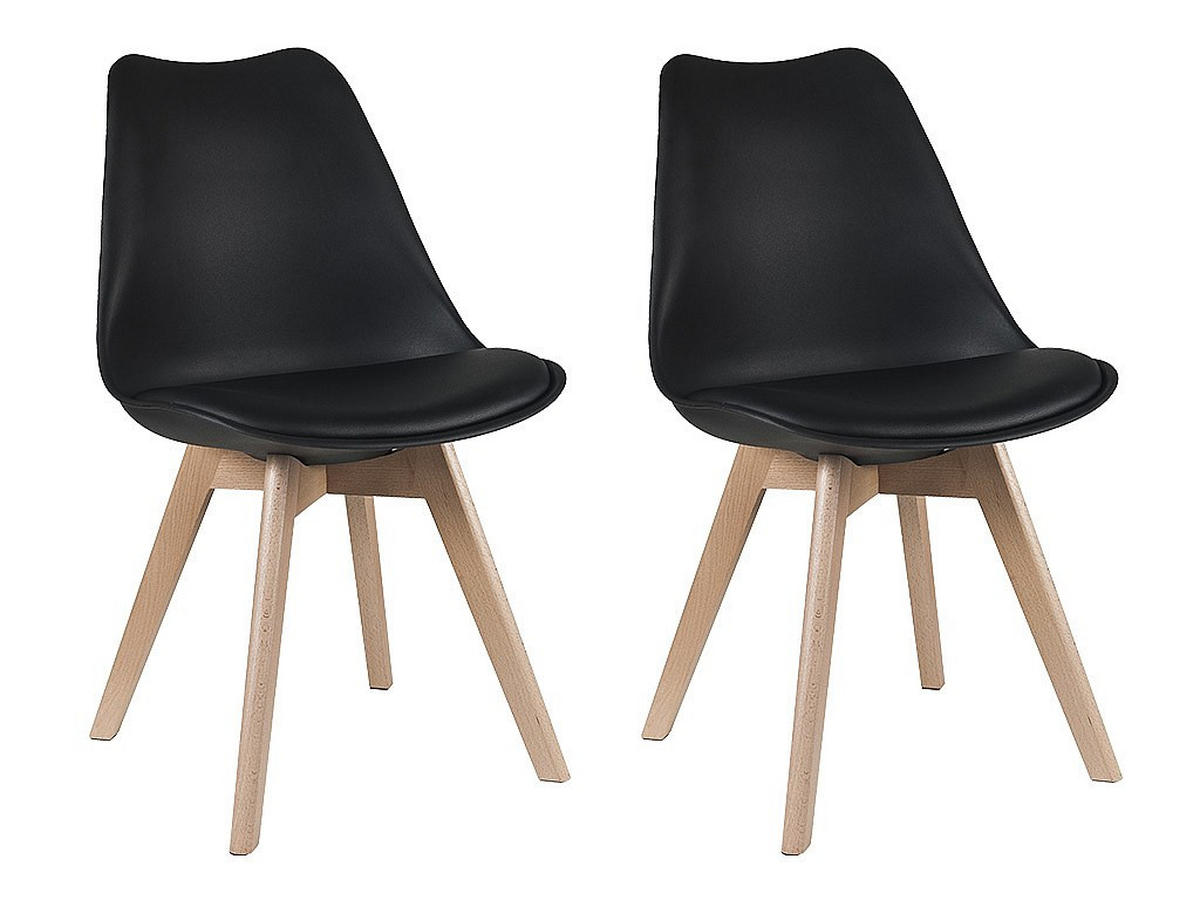 STUHL - 49 cm x 57 cm - Plastik - Schwarz - JODY - Schwarz, Kunststoff (49/82/57cm) - Vente-Unique