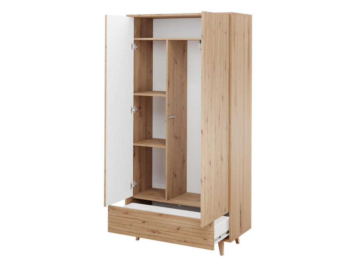 KLEIDERSCHRANK Ferido - Beige, Holzwerkstoff (92/180/40cm) - MIRJAN24