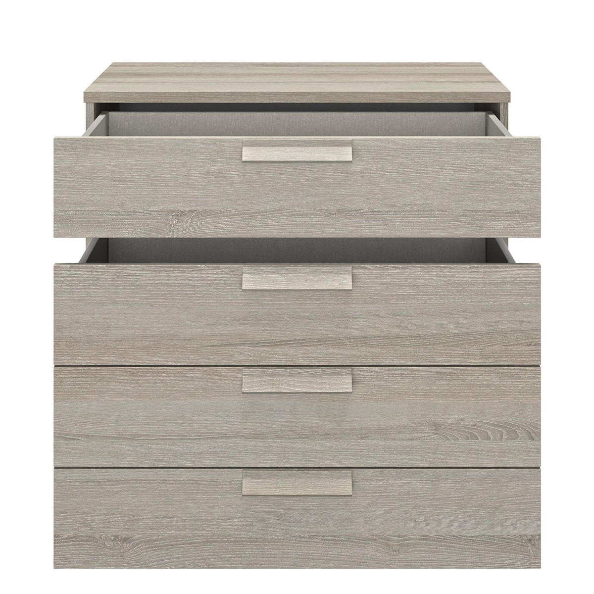 KOMMODE 4 Schubladen Cyrus - Französische Herstellung - 81/45/81 cm - Grau, Holzwerkstoff (45/81/81cm) - Calicosy