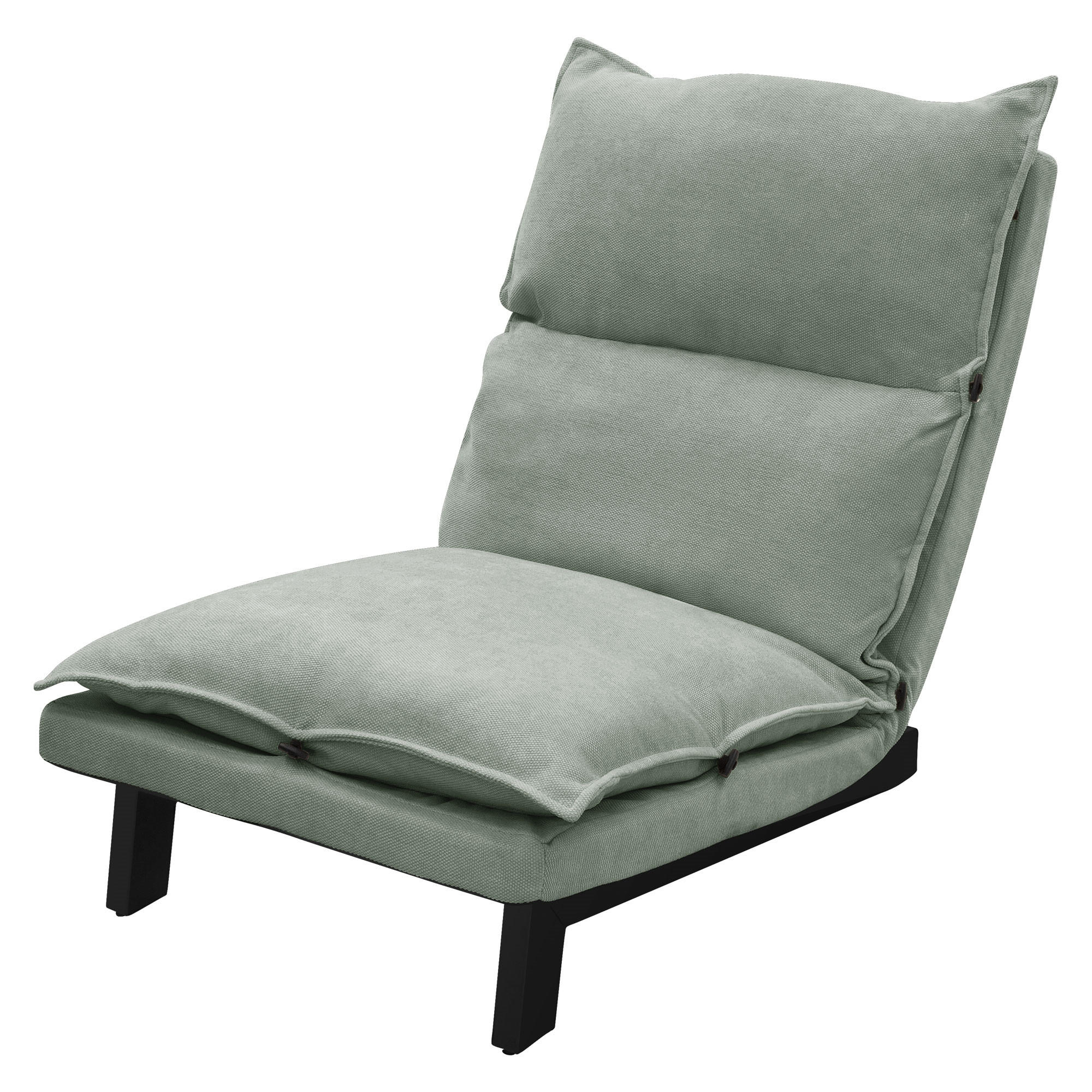 BODENSTUHL Grau-Grün - Schwarz/Hellgrün, Textil/Metall (59/73.5/96cm) - ML-DESIGN