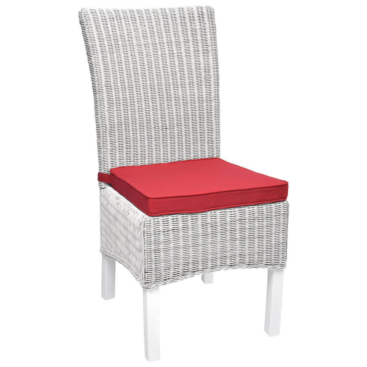 STUHLKISSEN Loft SK 45/40/5 cm Rot 4tlg - Rot, Textil (40/45cm) - Beautissu 