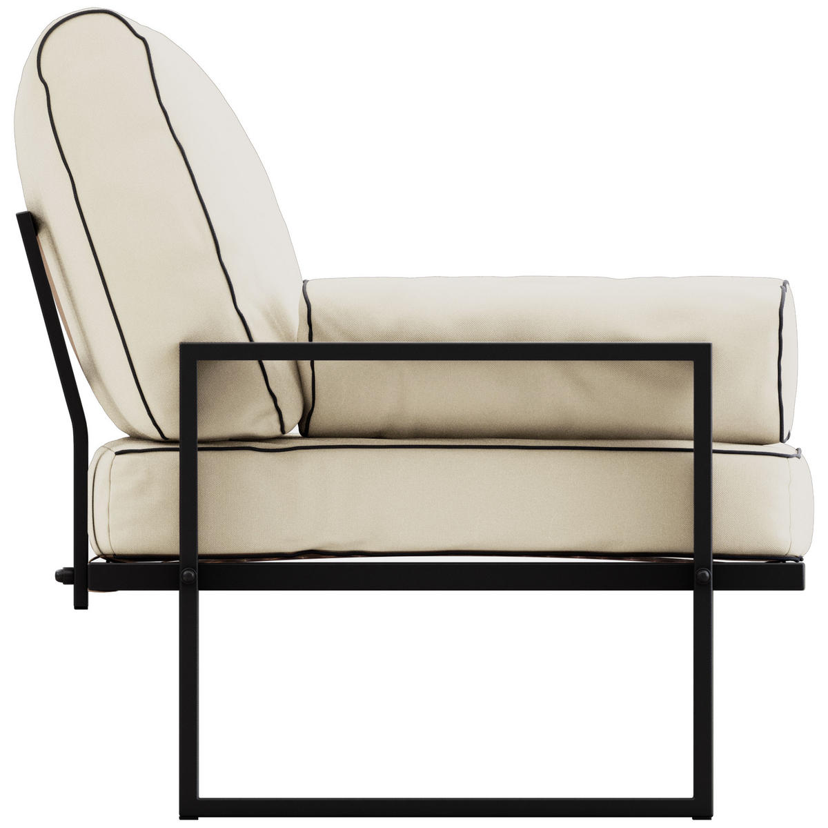 GARTENMÖBEL-SET ELBA: 1x Tisch, 1x Sofa, 2x Sessel - Beige - Beige, Textil - MKS