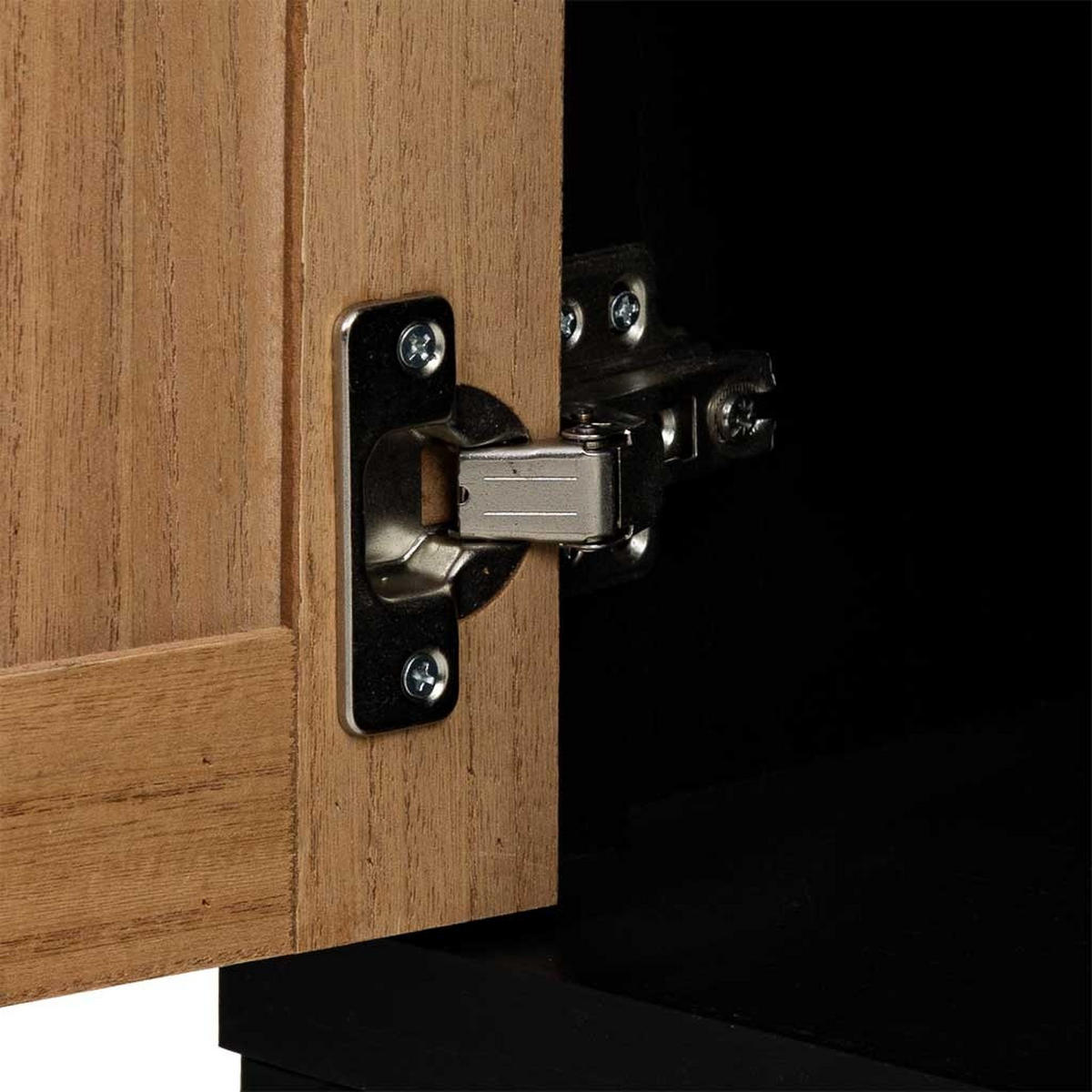 NACHTTISCH aus Metall und Holz, 40x35x61cm - Braun, Holz (40/61/35cm) - Wanderlust