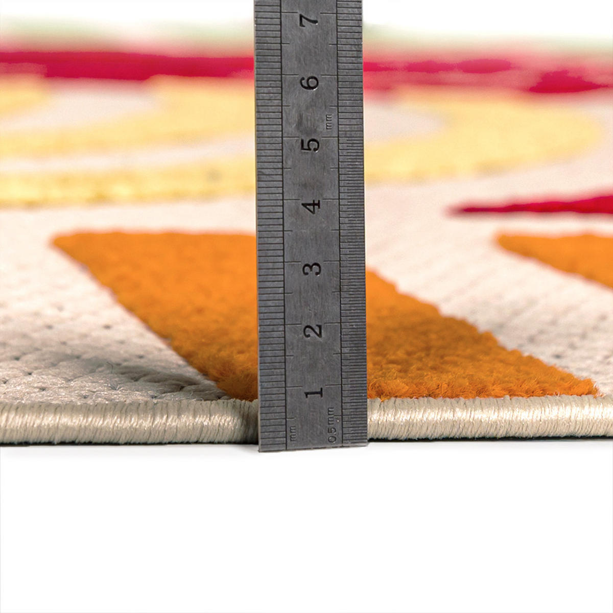 TEPPICH In-& Outdoor Fano Estate Mazovia 120x170cm Rot Gelb Abstrakt Kurzflor - Rot, Textil (120/170cm) - Mazovia