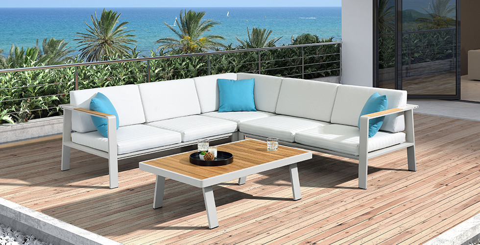 Outdoor-Set in Weiß