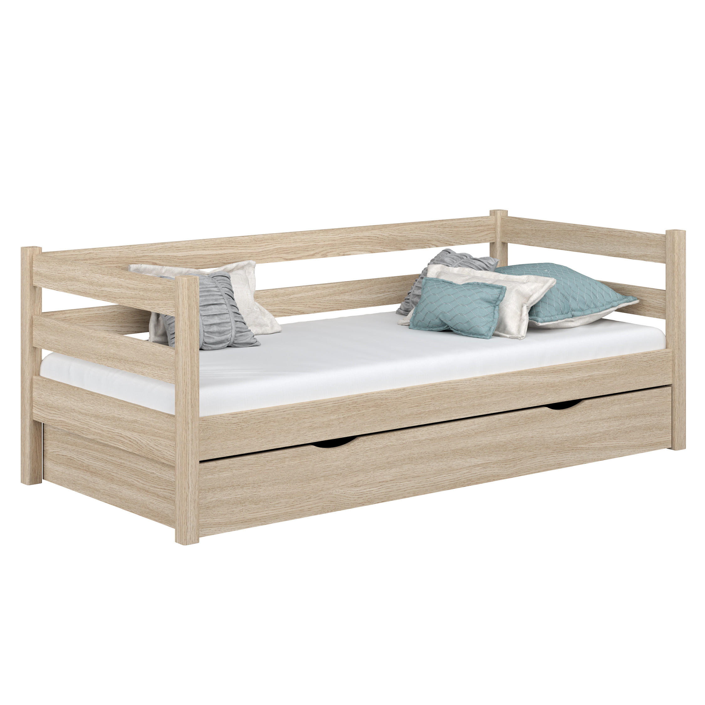 TAGESBETT mit Schublade N01 Sonoma Eiche 90/180 - Sonoma Eiche, Naturmaterialien/Holz (90/180cm) - N-Wood