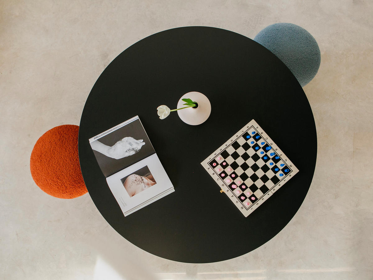 ESSTISCH Runder aus lackiertem MDF 3 cm in Schwarz, 120 cm - Schwarz, Holzwerkstoff (120/120/75cm) - RNT By Really Nice Things