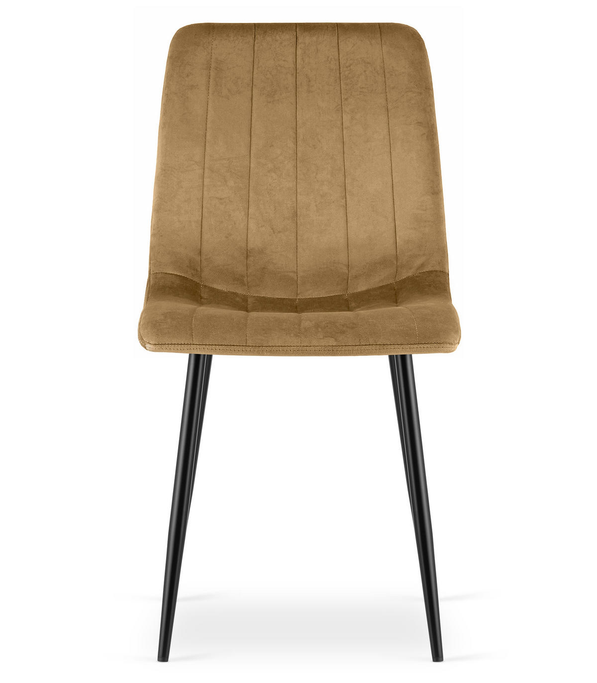 ESSZIMMERSTUHL 2-er Set JEWA brauner Sitz, schwarze Beine - Schwarz/Braun, Textil (43/90/51cm) - Valora