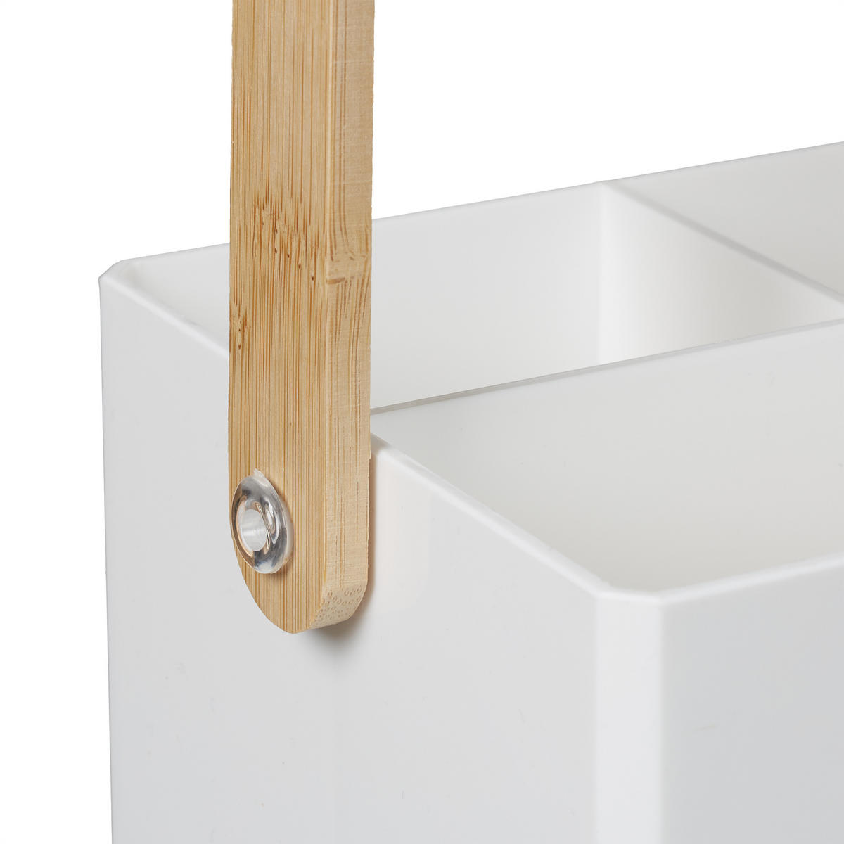 ORGANIZER - Weiß, Holz/Kunststoff (16/26/8.5cm) - Relaxdays