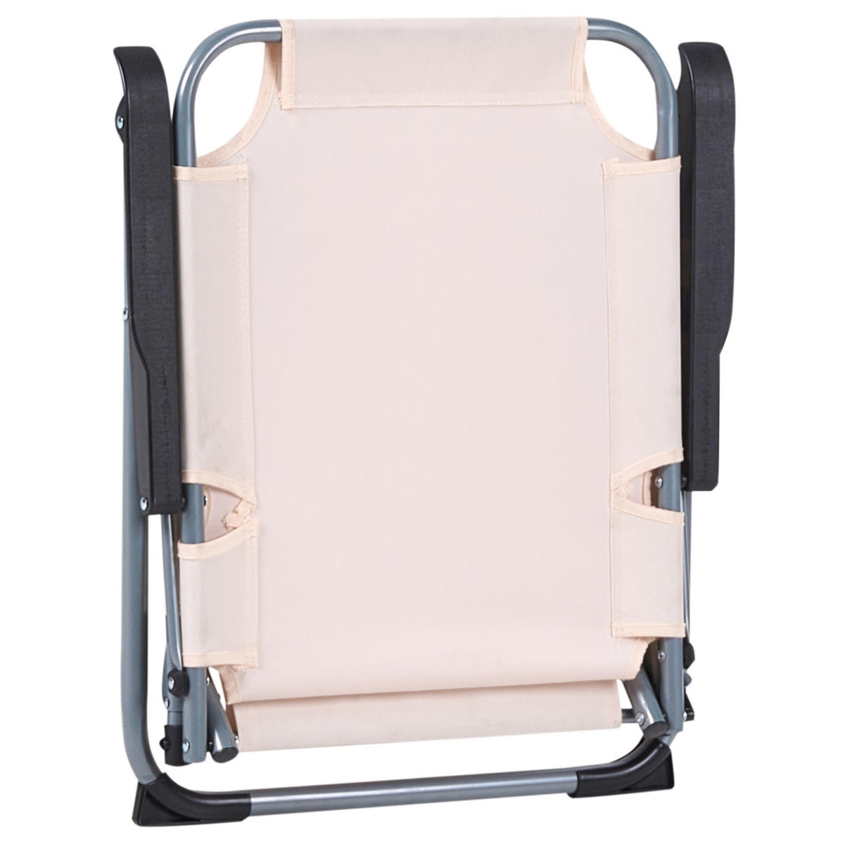 GARTENSTUHL 4er-Set klappbar Metall Beige Galatsi - Beige, Metall (52/88/55cm) - Beliani
