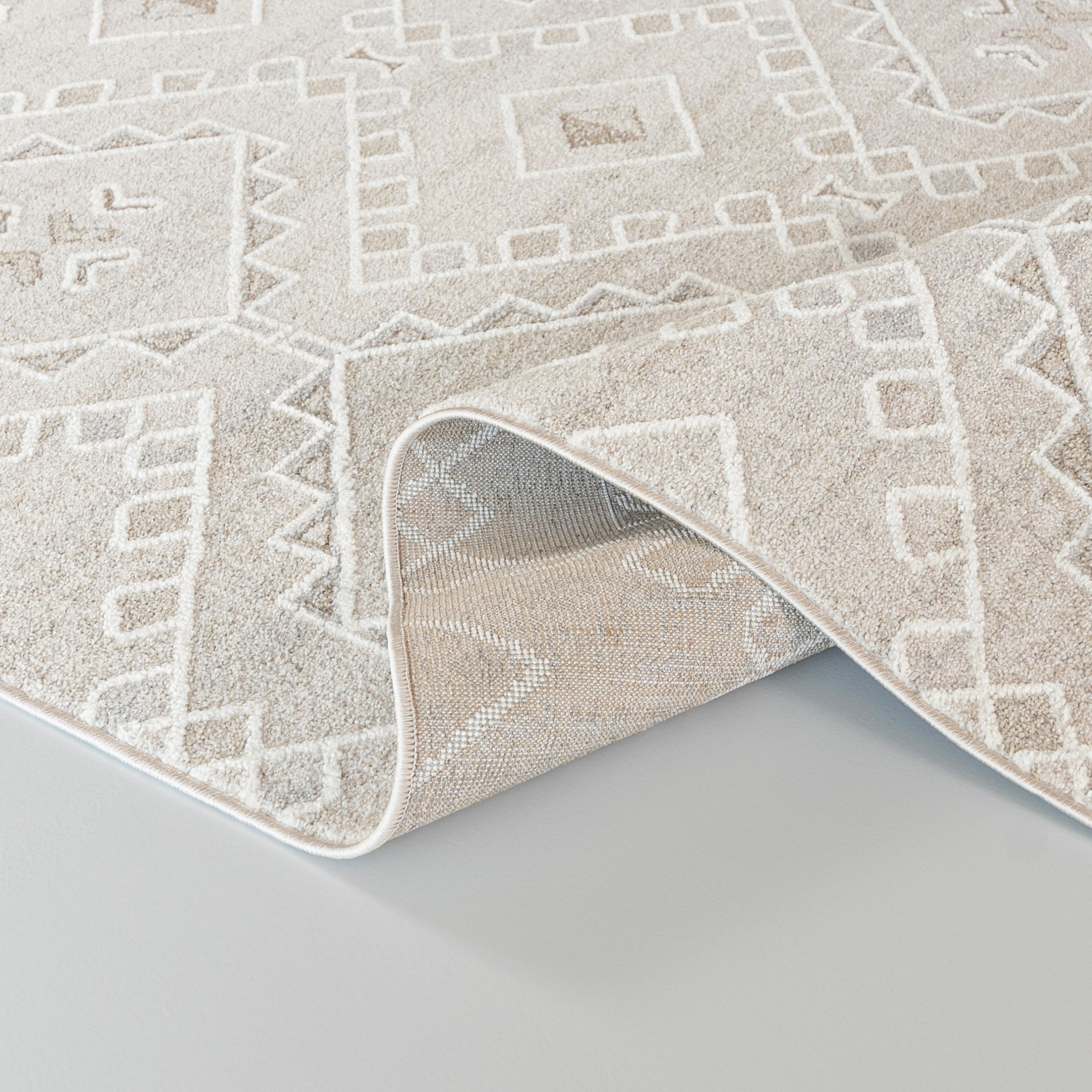 Thumbnail - Mazovia Teppich, Beige, Cappuccino, Textil, Abstrakt, Rechteckig, 200x300 cm, Oeko-Tex® Standard 100, Teppiche & Böden, ...