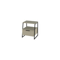 NACHTTISCH MIT SCHUBLADEN Pal Aschgrün 45/41/50 cm - Grün, Holzwerkstoff (45/50/40cm) - Decortie