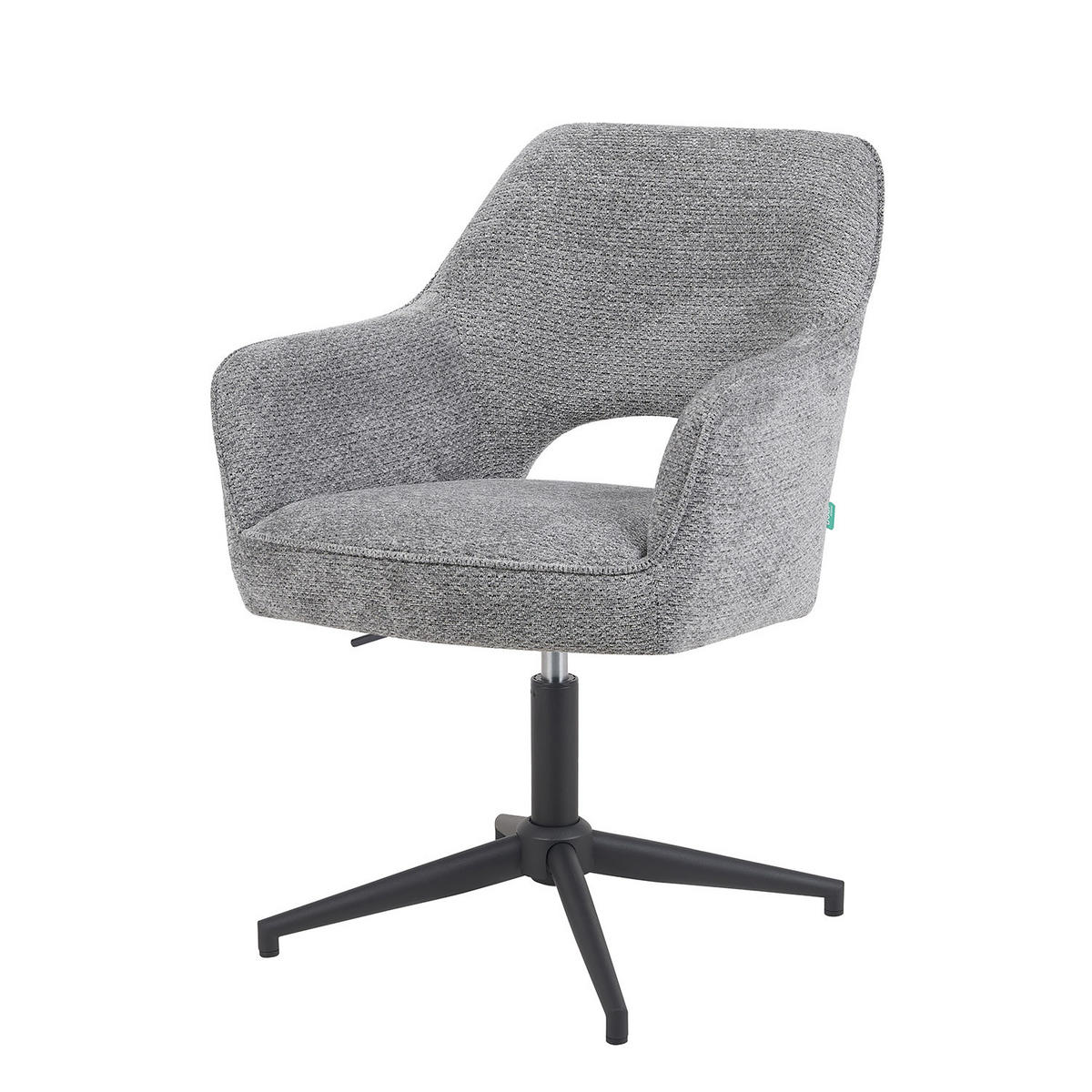 BÜROSTUHL Mika-Bryn 2er-Set - Dunkelgrau/Schwarz, Textil/Metall (60/84/65cm) - DUBI Möbel