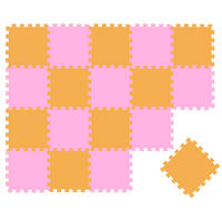SPIELMATTE ab Null - 180/90/1 cm Puzzlematte Pink - Multicolor, Kunststoff (30/30cm) - Littletom