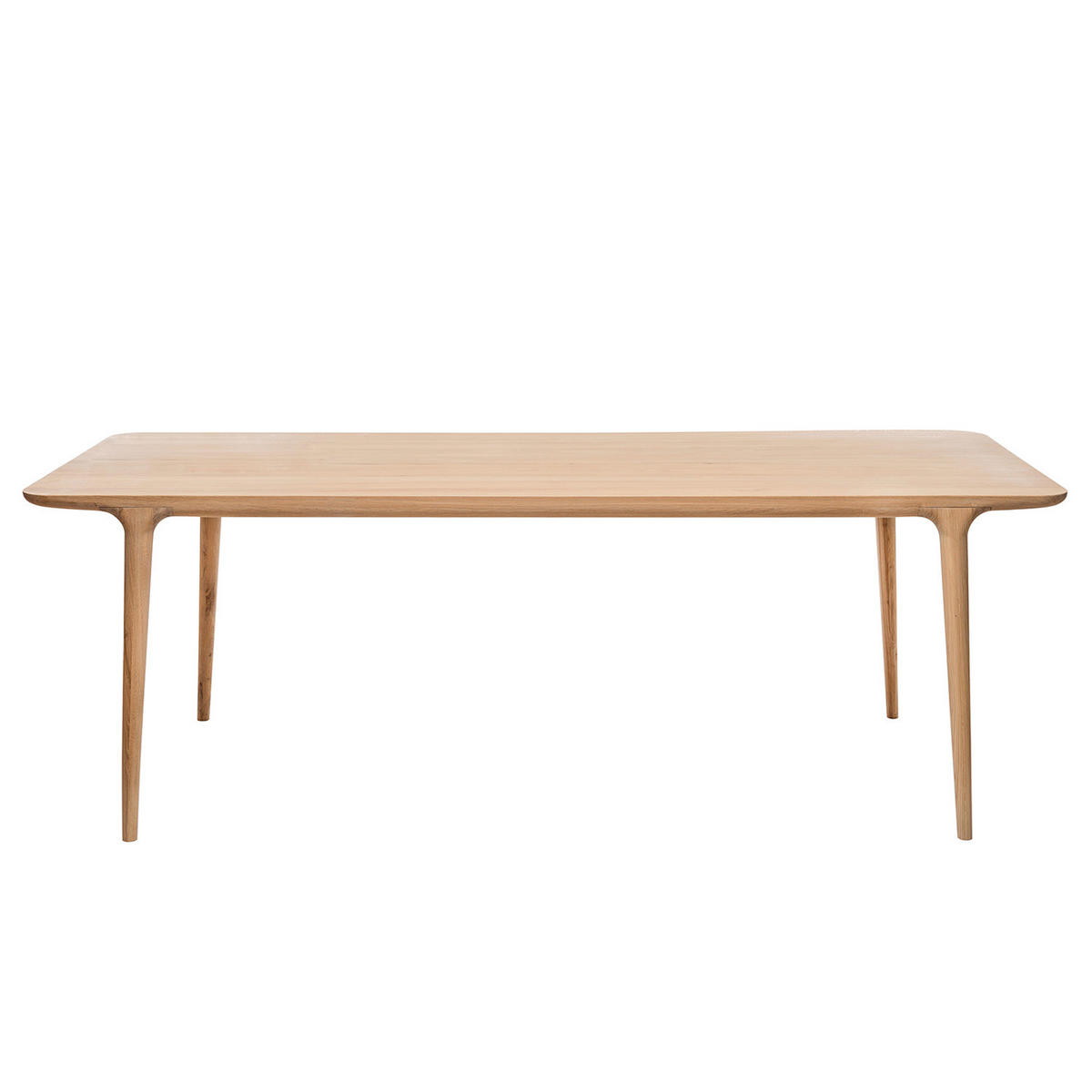 ESSTISCH - Eiche massiv - Eichefarben, Holz (90/180/75cm) - home24