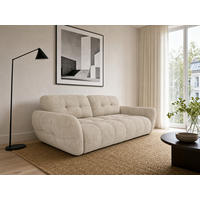 BIGSOFA Vannes Chenille Beige 272/134/68 cm - Hellbraun, Kunststoff/Textil (272/68/134cm) - foamnova