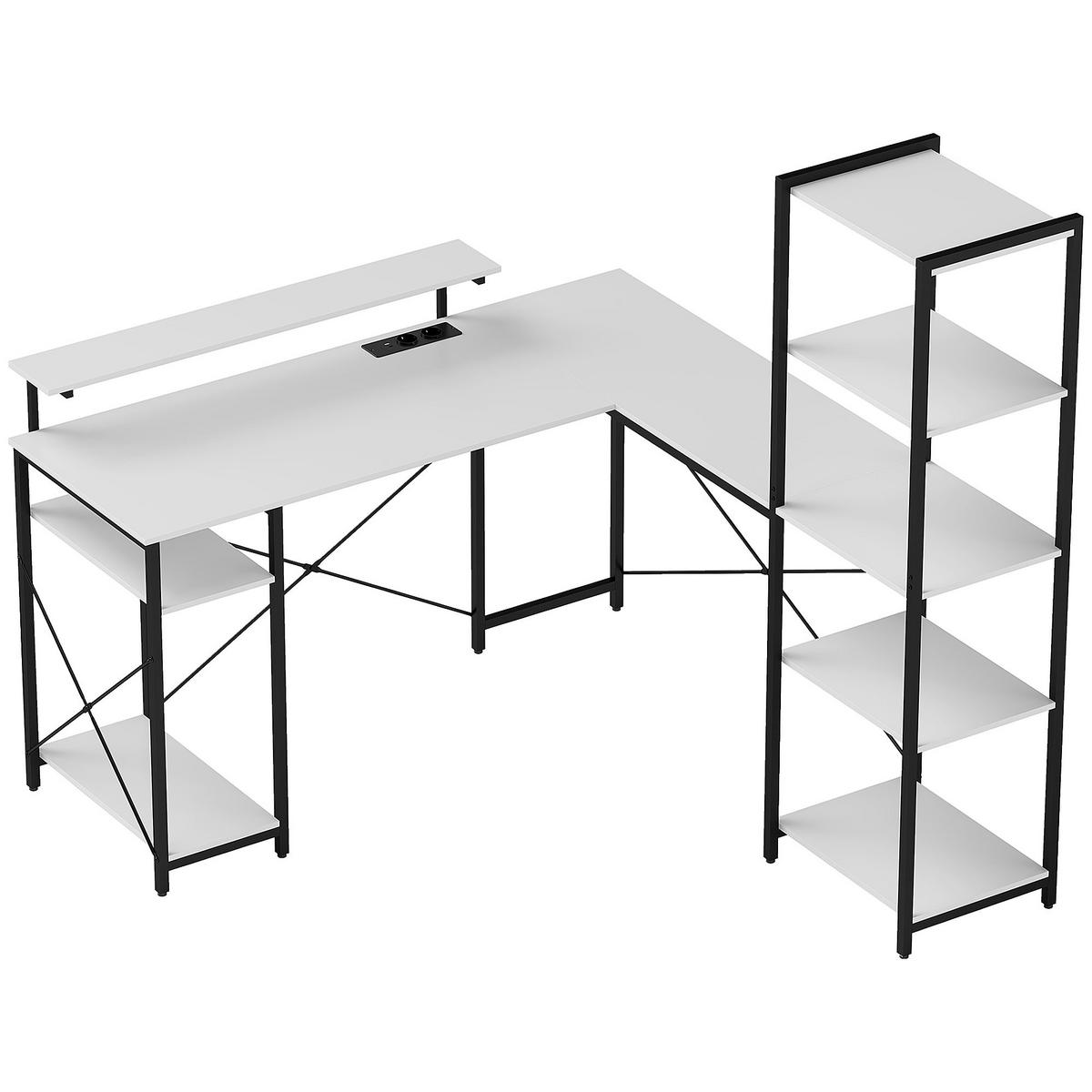 BÜROTISCH Weiß 1 Stück - Weiß, Holzwerkstoff (137/140/139.5cm) - GiPP