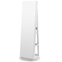 SCHMUCKSCHRANK mit Spiegel - H162 cm - Weiß, Holzwerkstoff (55/162/167cm) - Calicosy