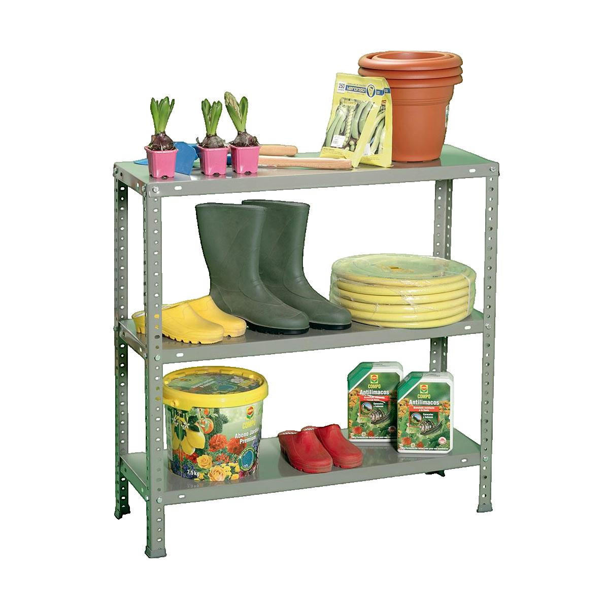 SCHRAUBREGAL PANDA MINI | HxBxT 90x90x40cm | 3 Fachböden | Fachlast 75kg | Grau - Grau, Metall (90/90/40cm) - Sonstige