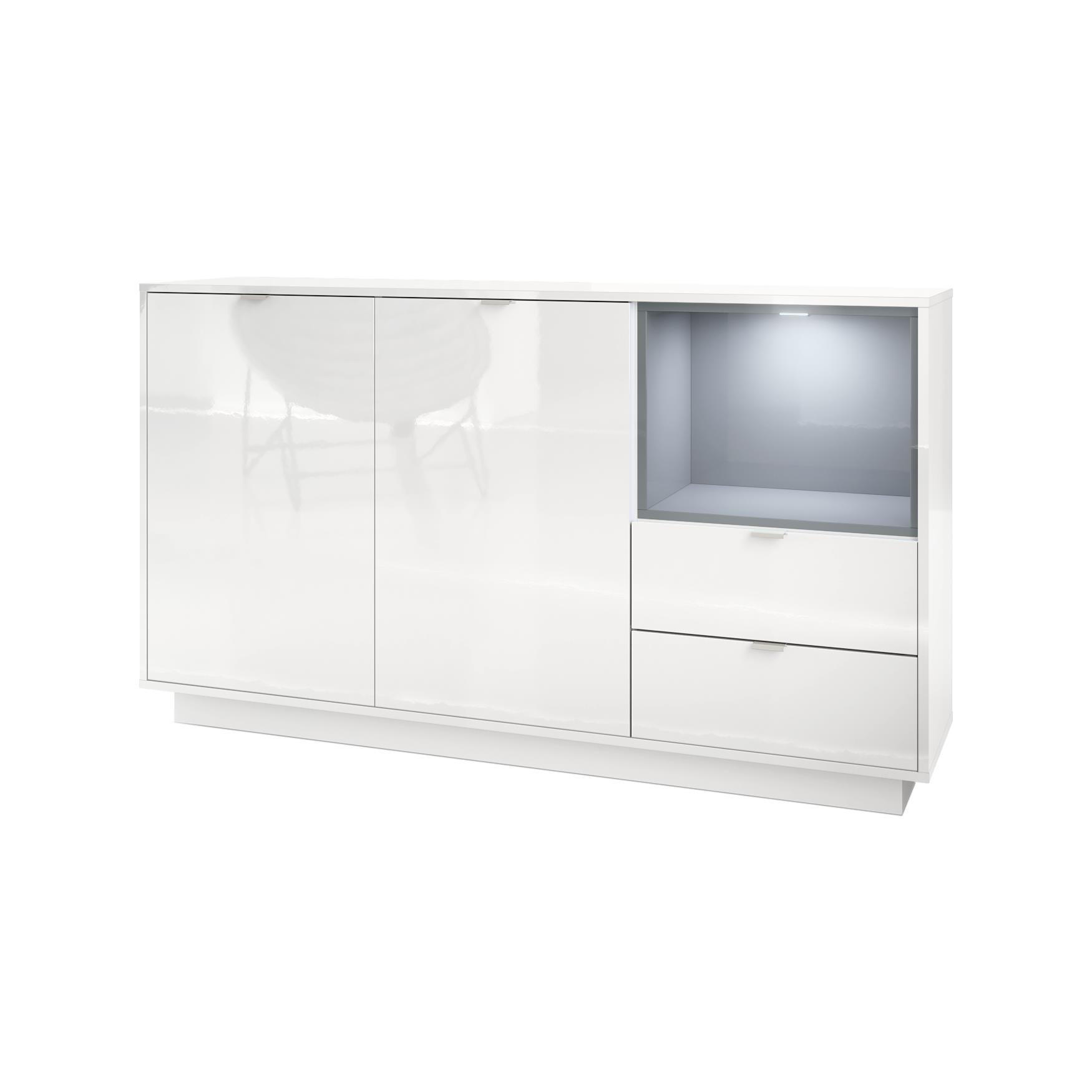 Vladon Sideboard Grau 153x88x38 cm