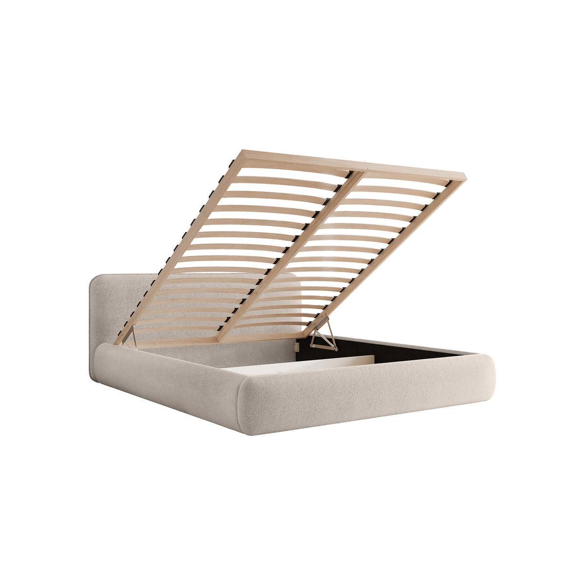 POLSTERBETT Herat 160x200 cm, Beige - Beige, Textil (200/160cm) - Fedve