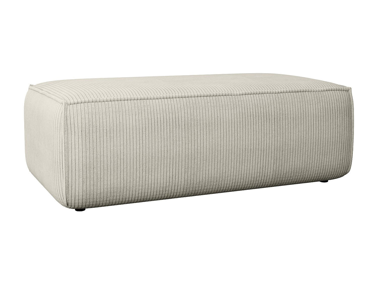 SITZHOCKER - 1 Person - Samt, Stoff - Beige AMELIA - Beige, Textil (102/42/69cm) - Vente-Unique