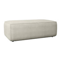 SITZHOCKER - 1 Person - Samt, Stoff - Beige AMELIA - Beige, Textil (102/42/69cm) - Vente-Unique