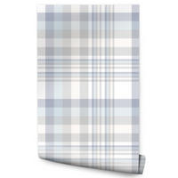 VLIESTAPETE Modernes Karomuster – Grau, Weiß – 50x1000 cm - Weiß/Grau, Papier (50/1000cm) - Muralo