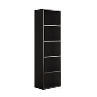 BÜCHERREGAL Bob Schwarz 40 x 132 cm mit 5 Fächern - Schwarz, Holzwerkstoff (40/132/24cm) - Vicco